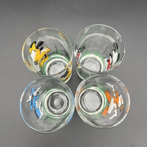 Vintage 1984 Disney 4 Glasses Hooks Drug Store Mickey Minnie Goofy Donald Duck - Picture 12 of 15